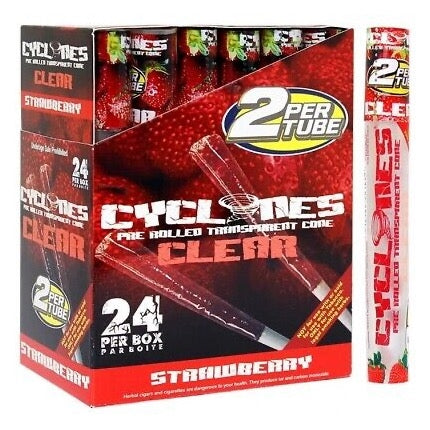 CYCLON CLEAR CONE STRAWBERRY 24PK