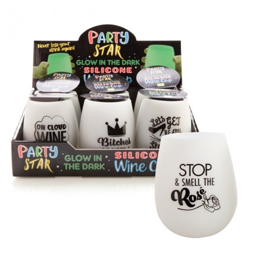 WINE CUP GLOW IN THE DARK 6pcs
