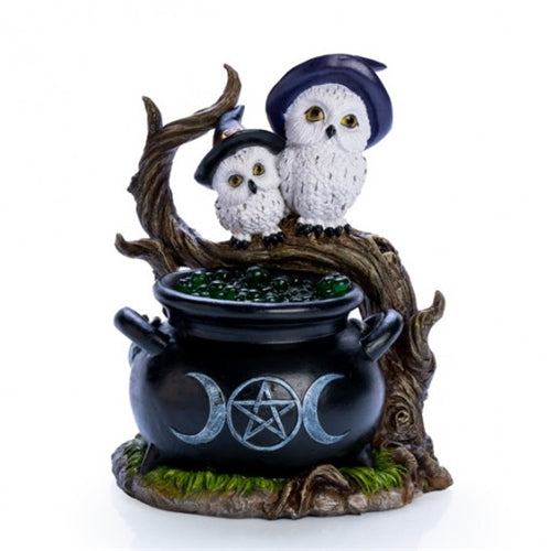 SNOWY OWL CAULDRON LED LIGHT