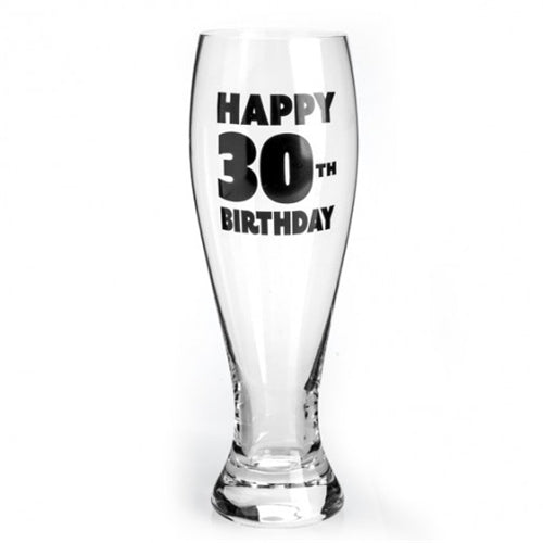 PILSNER GLASS HAPPY BDAY 30