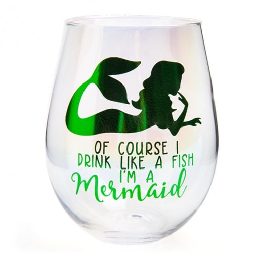 IRID STEMLESS WINE GLASS MERMAID