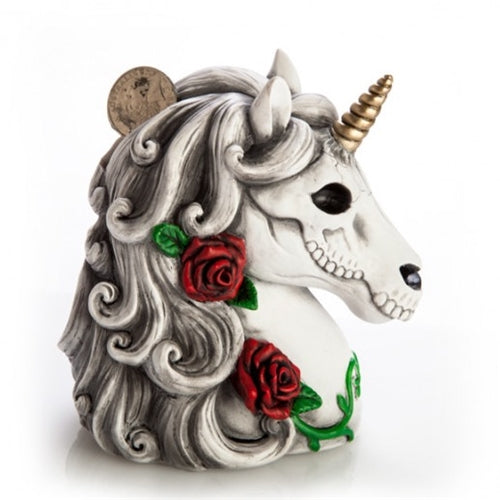 MONEY BANK CANDY SKULL UNICORN