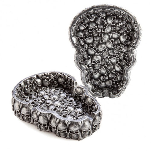 INCENSE BURNER ASHTRAY SKULLS
