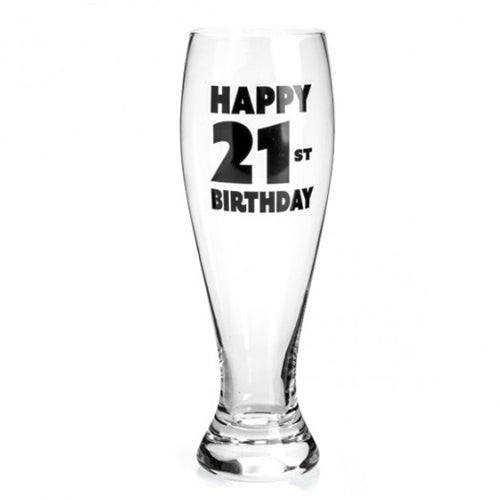 PILSNER GLASS HAPPY BDAY 21