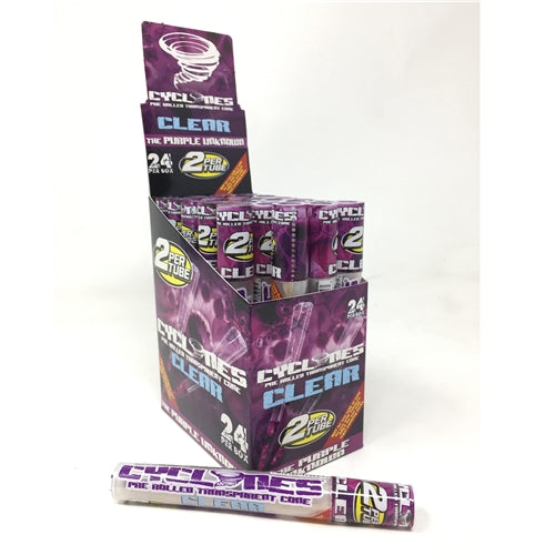 CYCLON CLEAR CONE PURPLE 24PK