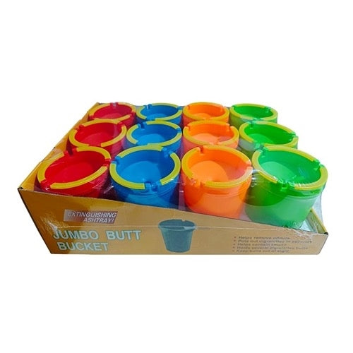 Large Butt Bucket Ashtray with Luminous Ring 12pcs