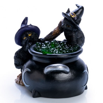 BLACK CAT CAULDRON LED LIGHT