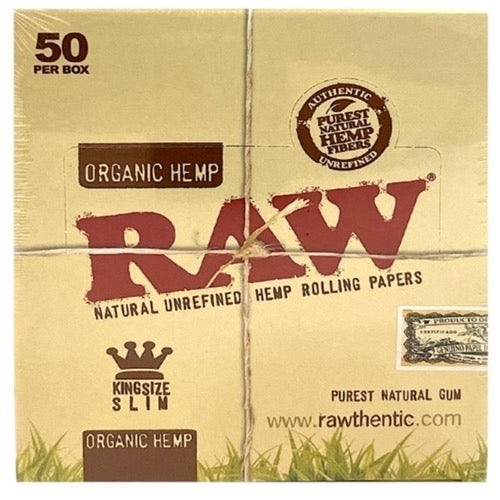 Raw Organic Hemp Paper King Size 50pcs