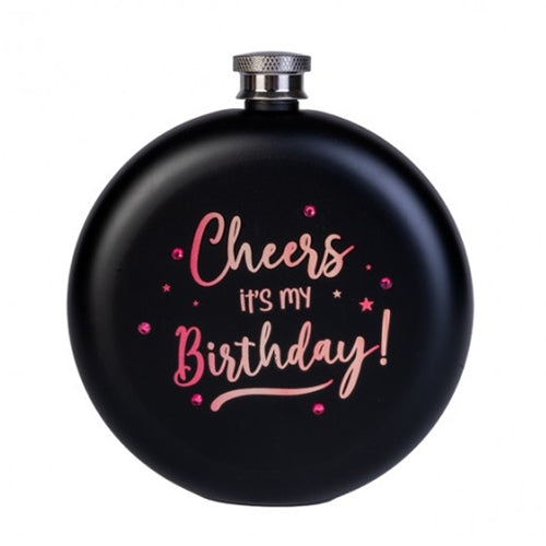 ROUND FLASK ROSE GOLD ITS MY BDAY