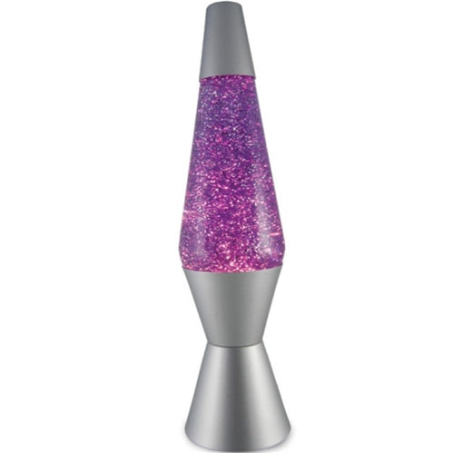DIAMOND GLITTER LAMP SIL/PURPLE
