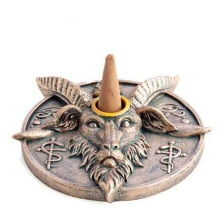 INCENSE BURN CANDLE HOLD BAPHOMET