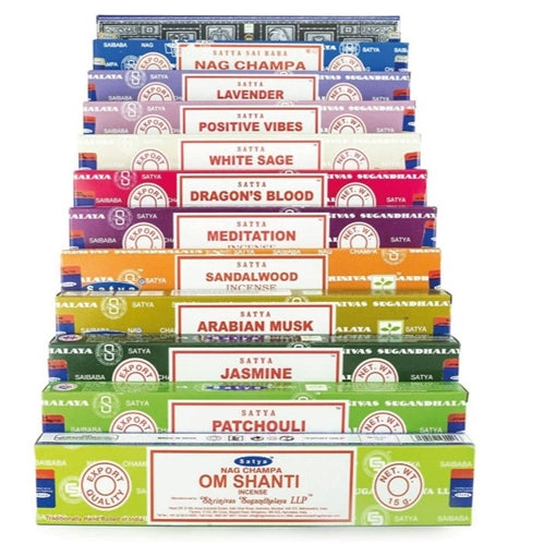 SATYA INCENSE ASSORTED 12PK