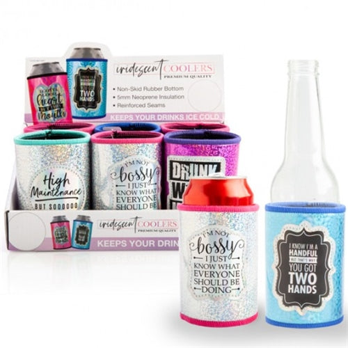 CAN COOLER IRIDESCENT 6pcs