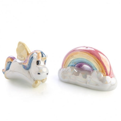 SALT & PEPPER SET UNICORN RAINBO