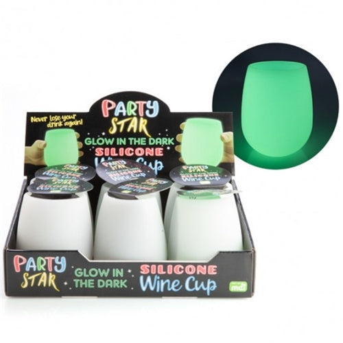 WINE CUP GLOW IN THE DARK PLAIN 6pcs