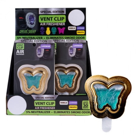 METALLIC VENT CLIP AIR FRESHENER 12pcs