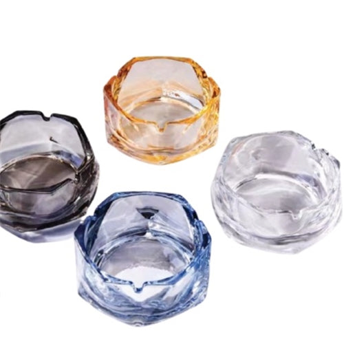Ashtray ASH1000 glass mix colour 9cm 6pk