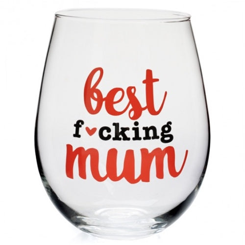 STEMLESS WINE GLS BEST F*CKING MUM