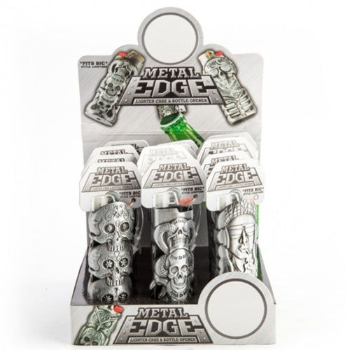 METAL EDGE LIGHTER CASE B/OPENER 12pcs