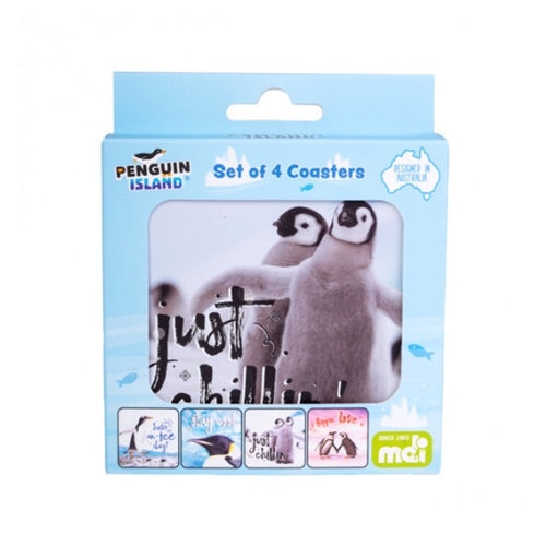 COASTERS SET PENGUIN 6pcs