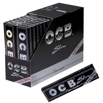 OCB Black KS Slim With Tips (32pk)