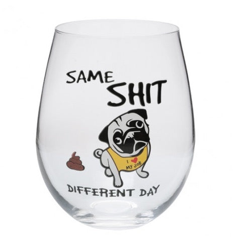 STEMLESS WINE GLASS PUG