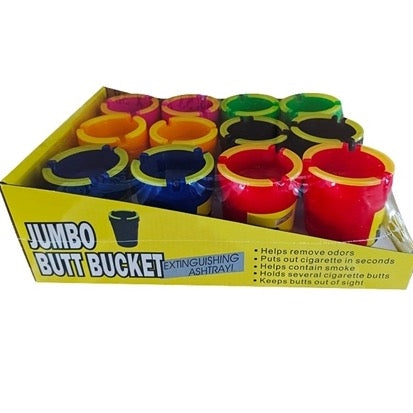Butt Bucket Ashtray With Luminous Ring 12pcs